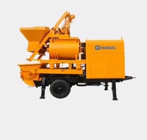 Twin Shaft Concrete Mixer with Pump img