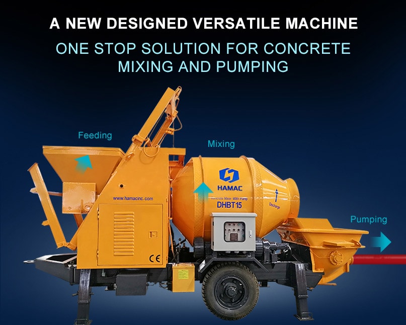 Trailer Concrete Mixer Pump A new designed versatile machine, one