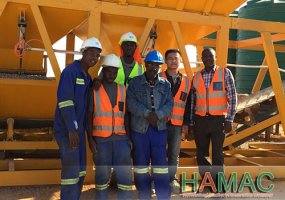 <b>YHZS35 mobile concrete batching plant installed in Africa </b>