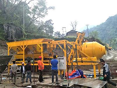 <b>YHZM25 Mobile Concrete Batching Plant Being Installed In Nepal</b>