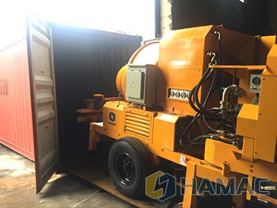 <b>Deliver HBT15 Diesel Concrete Mixer with Pump to North America </b>