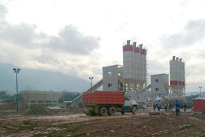 HZS120 concrete batching plant in Saudi Arabia