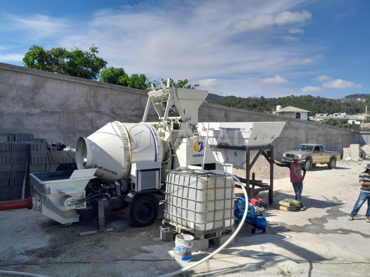 concrete mixer pump for rural house construction and remote projects