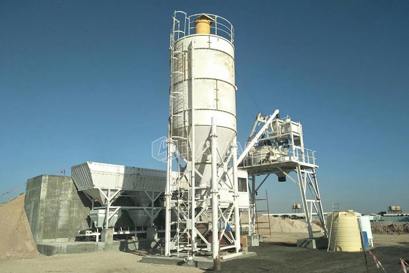 HZN50 concrete batching plant in Kuwait