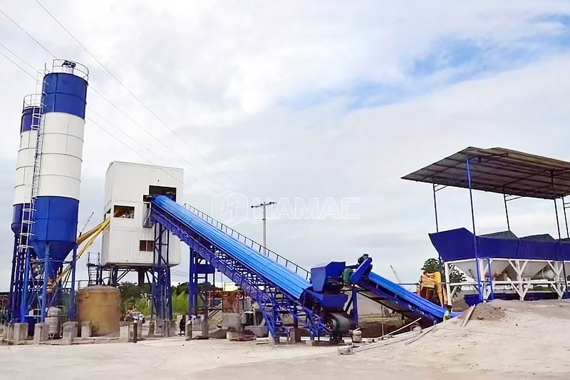 Concrete batching plant without environmental issues