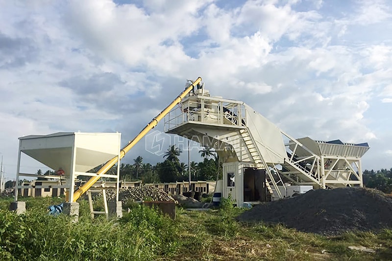 YHZS25 concrete mixing plant in the Philippines