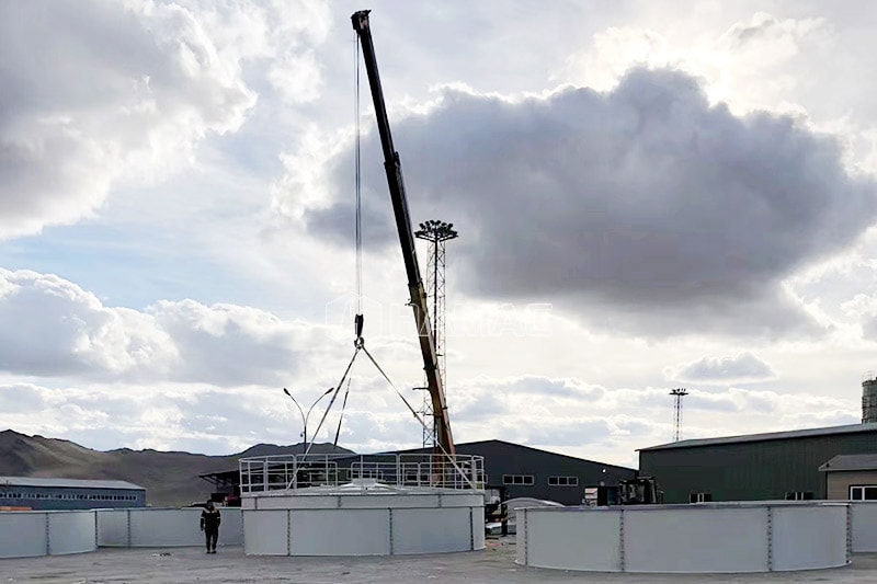 Middle body and top body of this 700ton large cement silo for sale.