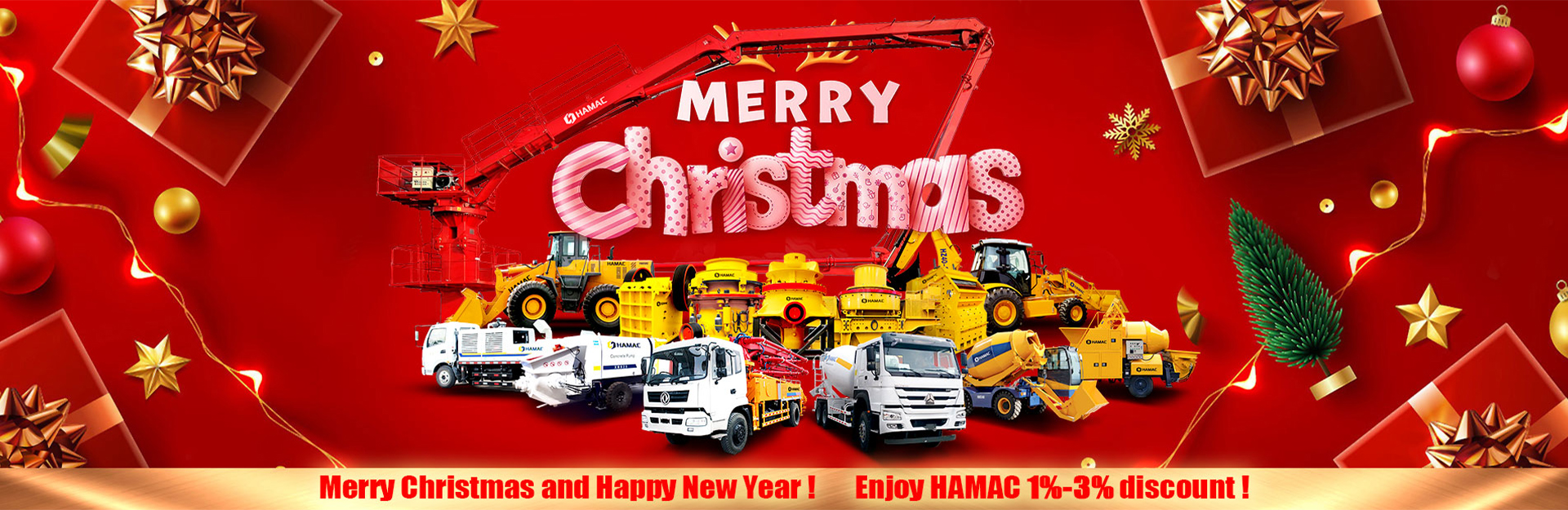 HAMAC, a global leader in construction equipment, offers top-quality solutions including concrete batching plants, mobile plants, pumps, and truck mixers. This Christmas, we celebrate our partnerships and look forward to supporting your future projects with reliable, innovative equipment