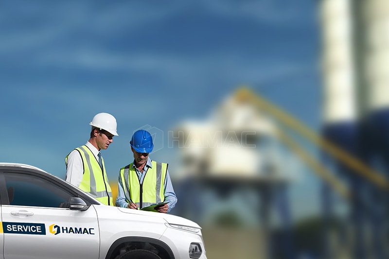 Reliable service of HAMAC concrete batch plants