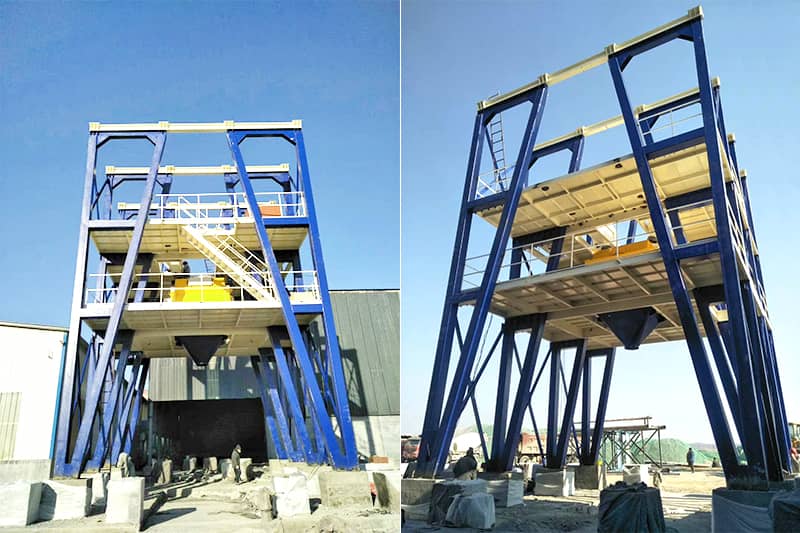 Concrete batching plant is being installed
