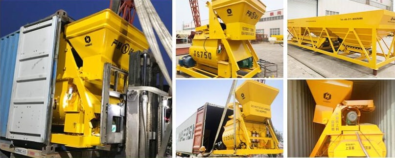 Twin-shaft concrete mixer shipping pictures