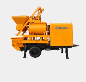 Twin Shaft Concrete Mixer with Pump