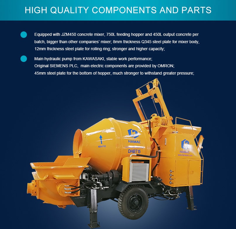 Trailer Concrete Mixer Pump A newly designed versatile machine, one
