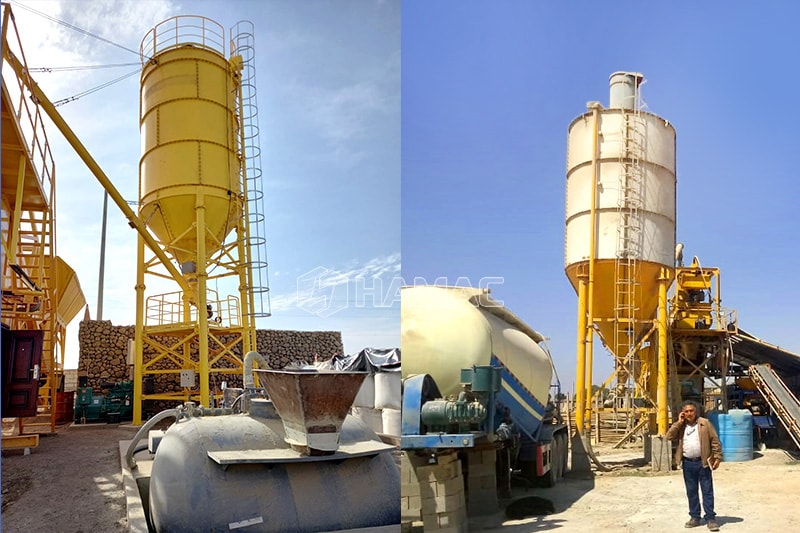 Different size cement silos to stock the cement
