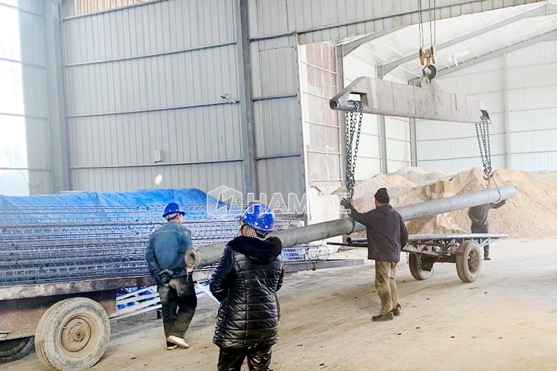 Concrete pole making plant in China