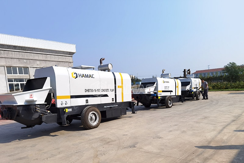  Three units diesel trailer concrete pump were delivered to Colombia