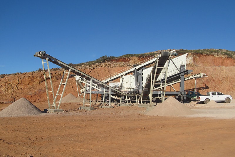 Flow chart of granite crushing and screening plant production line