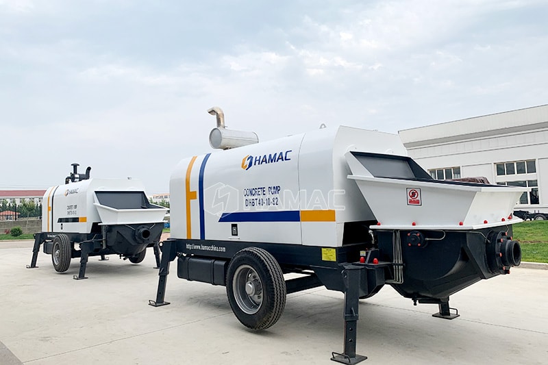 Trailer concrete pump