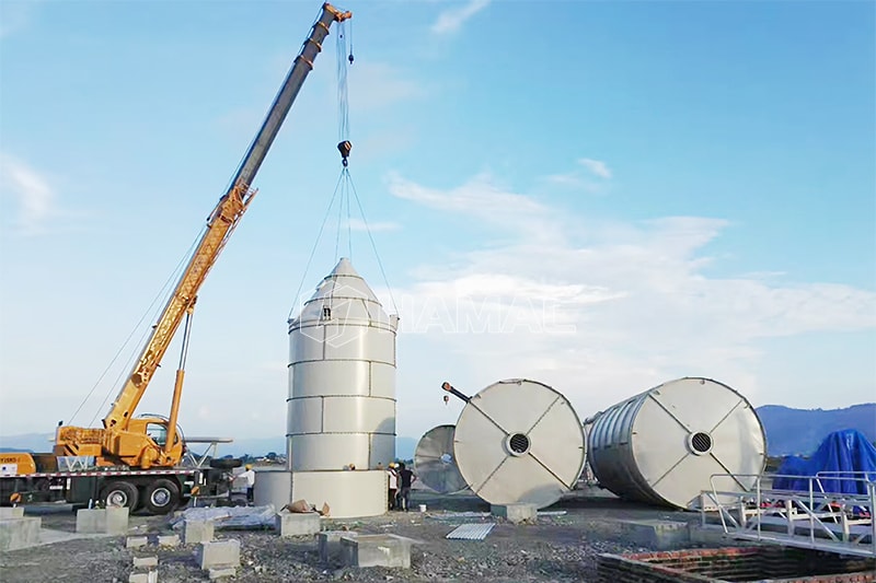 How to assemble a bolted type powder silo