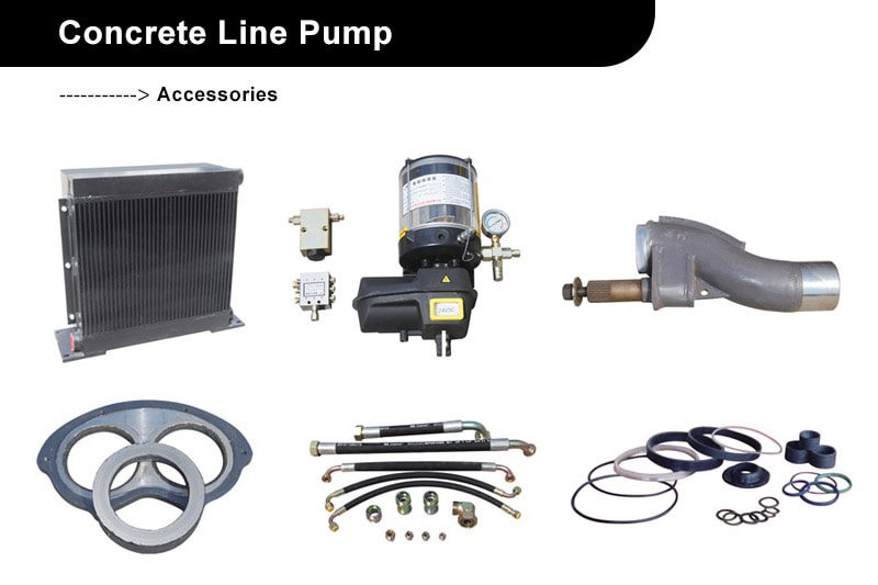 concrete line pump Power system,Main oil pump,Chassis,High technology for concrete sucking