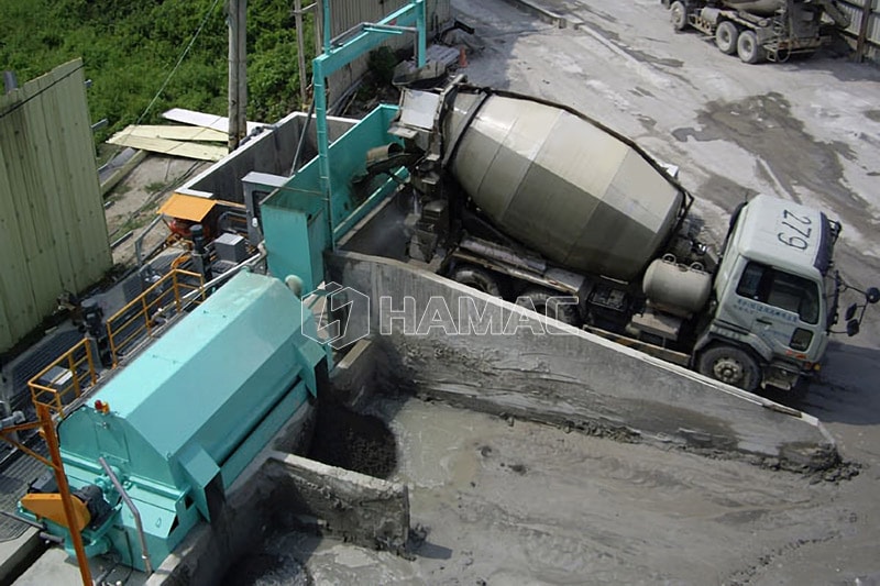 How to clean the concrete truck after working?