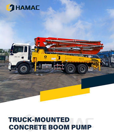 truck mounted concrete boom pump