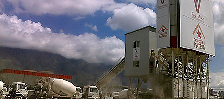 HZS100 Concrete Batching Plant in Venezeula