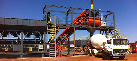 YHZS50 Mobile concrete batching plant in Russia