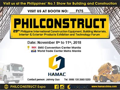 <b>Hamac is attending Philconstruct 2018 Exhibition in Manila, Philippines</b>