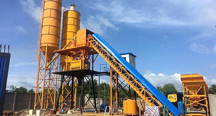 Belt Conveyor type Concrete Batching Plant