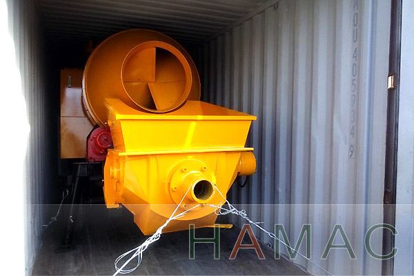 Concrete mixer with pump delivered to Saudi Arabia