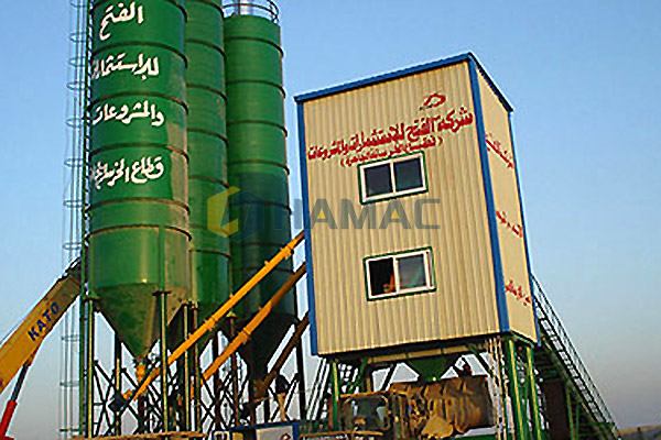 HZS100 Concrete Batching Plant in Saudi Arabia