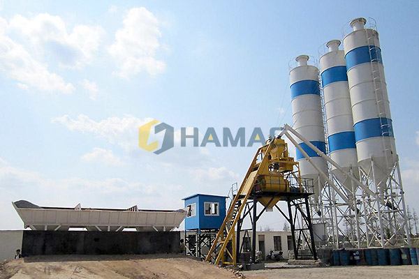 HZS50 series Concrete Batching Plant in South Africa