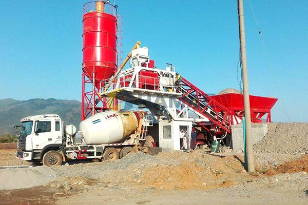 <b>YHZS50 Mobile Concrete Batching Plant in Myanmar</b>