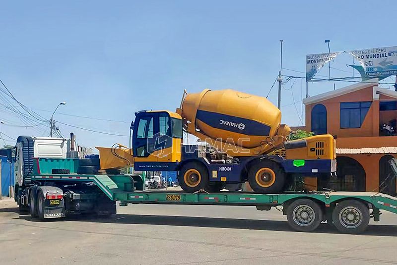 HAMAC HMC400 self-loading mobile concrete mixer was delivered to Peru