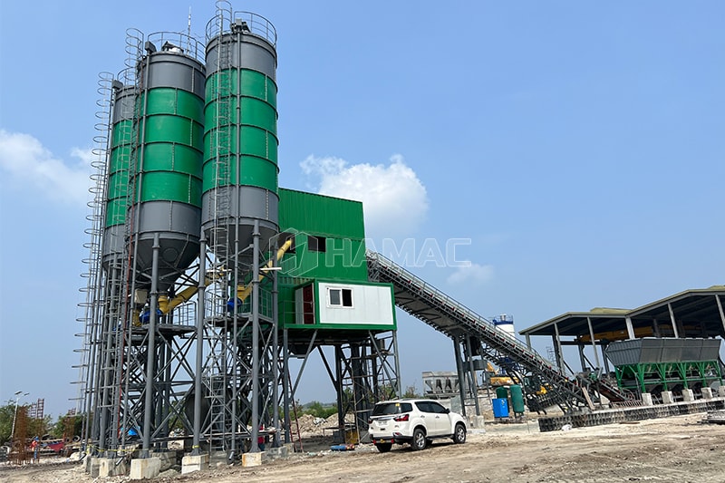 HAMAC HZS180 concrete batching plant was installed successfully in philippines