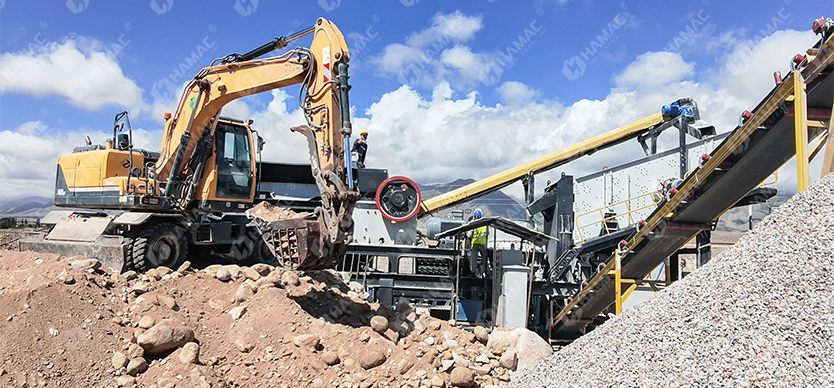 Working Principle of Mobile 4 In 1 Crushing And Screening Plant