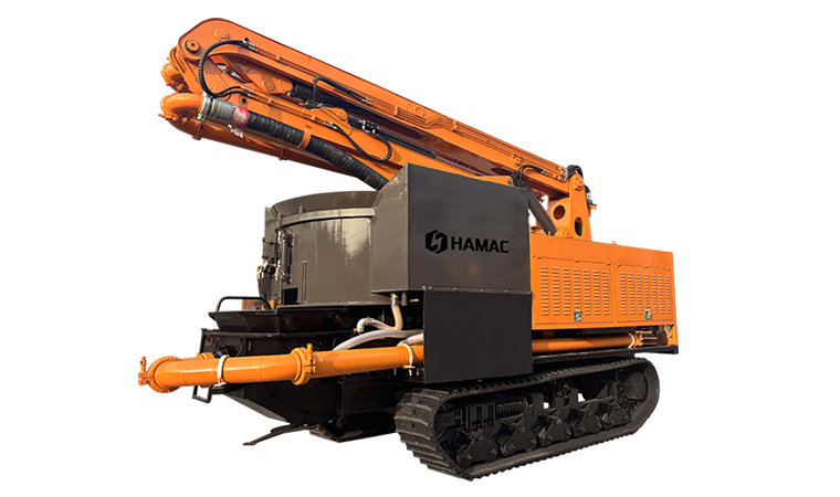 Crawler Concrete Mixer with Pump Truck