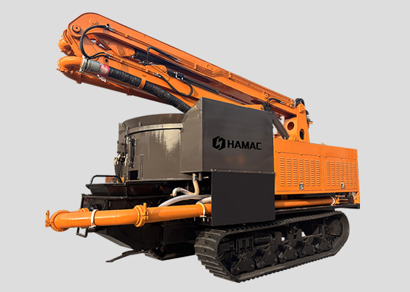 Crawler Concrete Mixer with Pump Truck