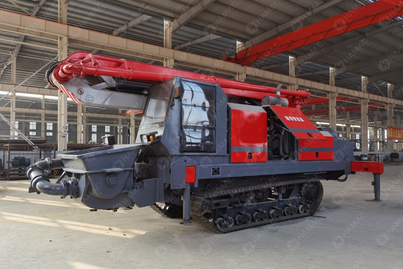Crawler Concrete Mixer with Pump Truck