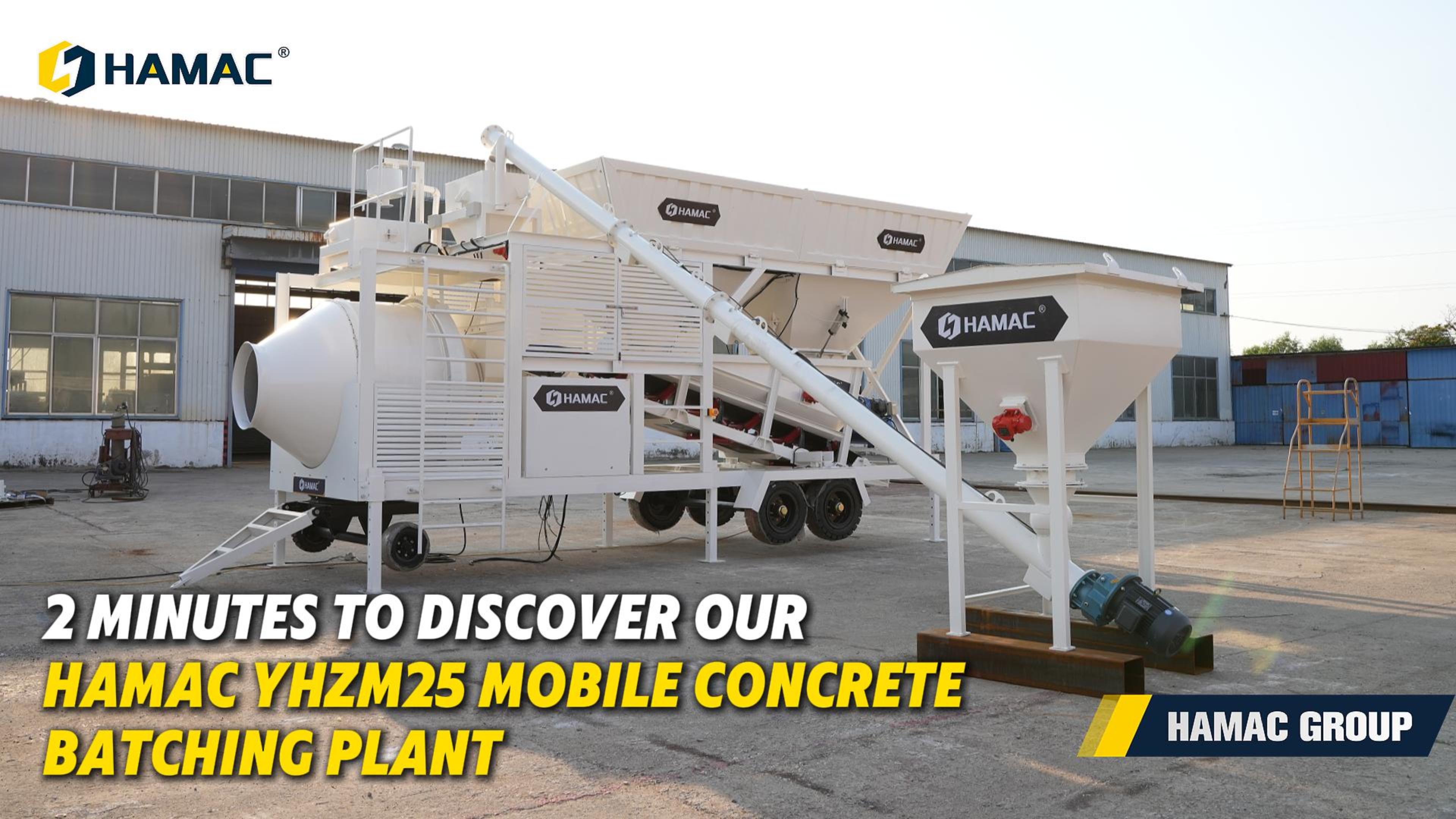 HAMAC Unveils YHZM25 Mobile Concrete Batching Plant Walkthrough
